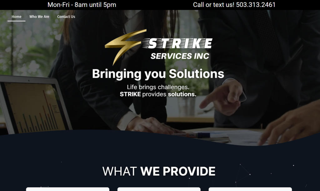 Strike Services Website